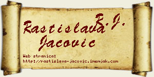 Rastislava Jačović vizit kartica